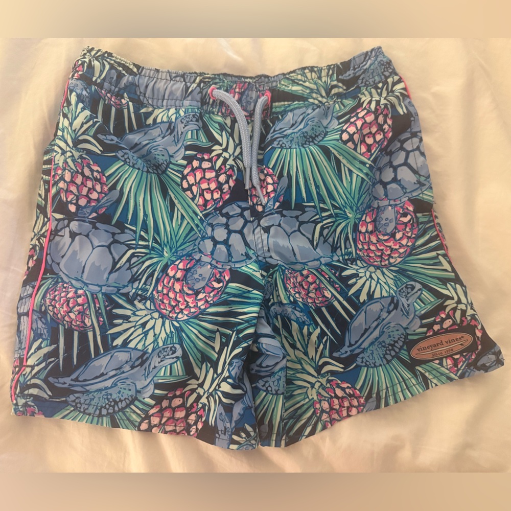 Vineyard Vines Blue Patterned Swim Trunks